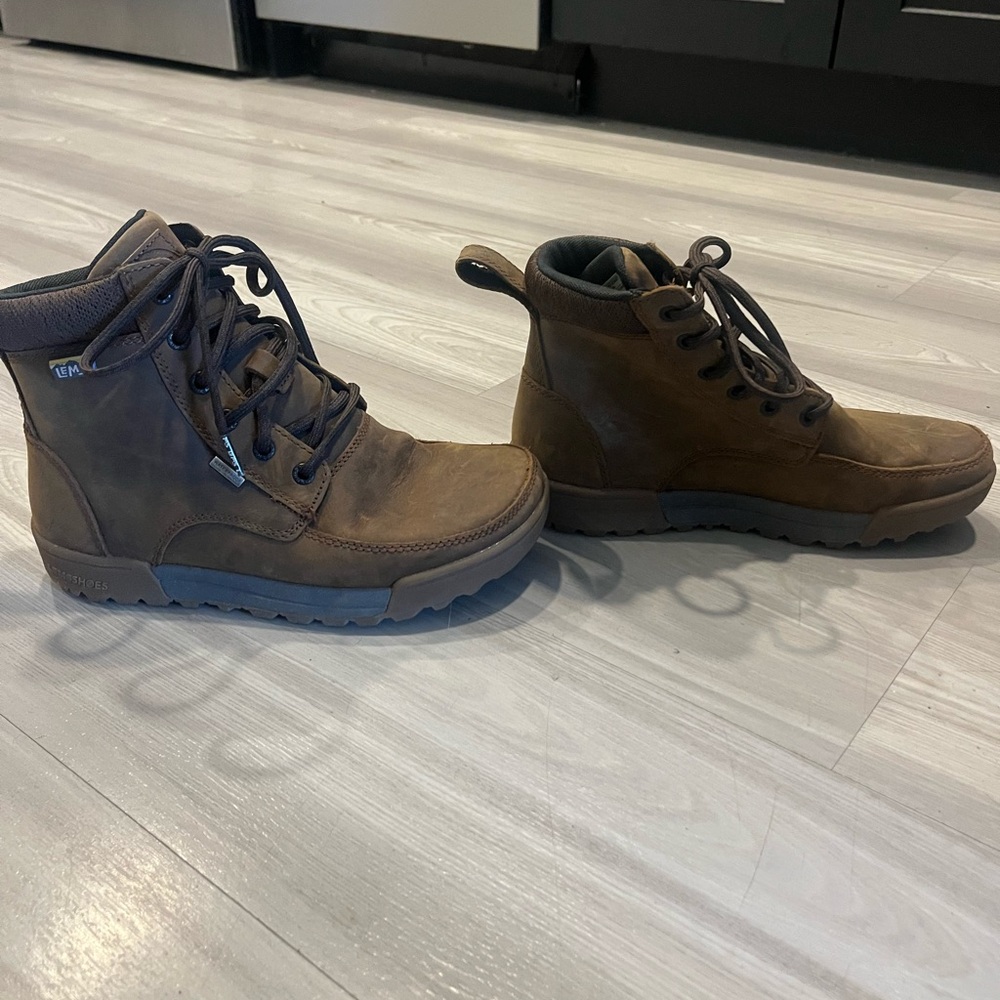 Lems Women's Boulder Summit Hiking Boot in brown waterproof - Picture 3 of 5
